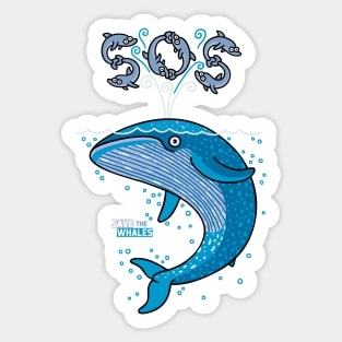 Save the whales Sticker
